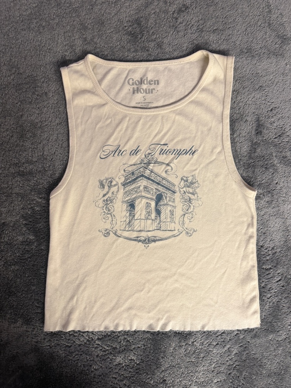 Women's Cream Arc de Triomphe Graphic Tank